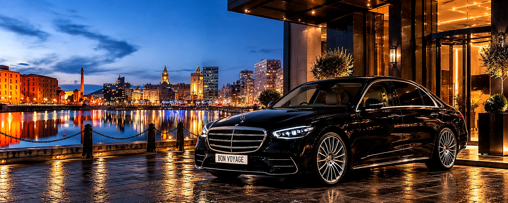 Mercedes-Benz S-Class at the Liverpool waterfront